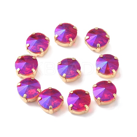 Moonlight Effect Flat Round Sew on Rhinestone RGLA-G018-01A-03-1