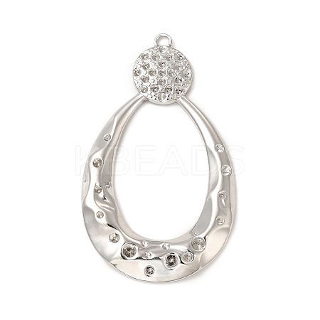 Non-Tarnish 304 Stainless Steel Big Pendant Rhinestone Settings STAS-A070-29P-1