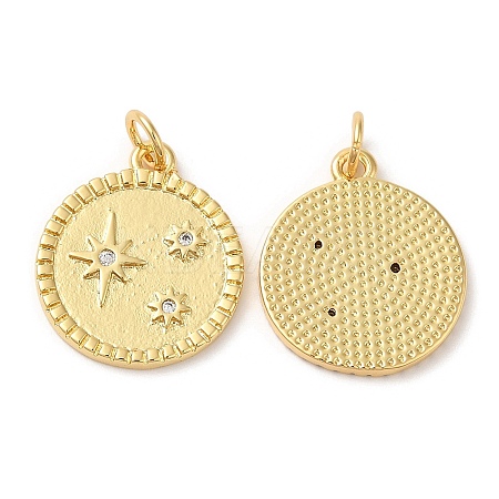 Eco-Friendly Brass Micro Pave Clear Cubic Zirconia Pendants KK-M246-27G-1