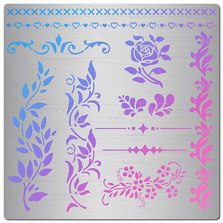 Stainless Steel Cutting Dies Stencils DIY-WH0238-092-1