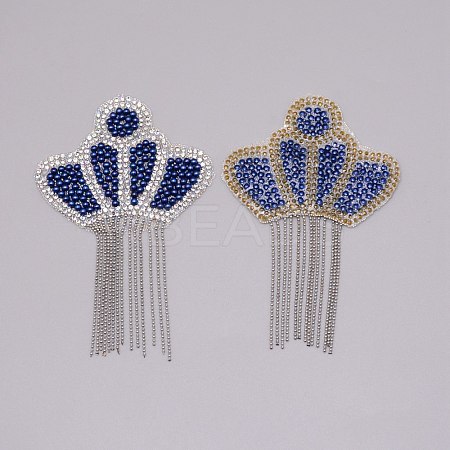 Crown Glitter Hotfix Rhinestone DIY-WH0265-17-1