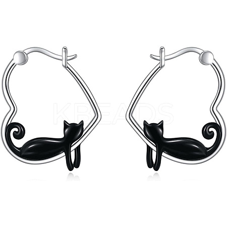 Zinc Alloy Enamel Hoop Earrings FS-WGF523B-01-1