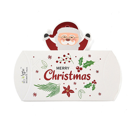Christmas Theme Paper Pillow Gift Boxes X-CON-B012-03-1