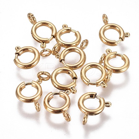 Ion Plating(IP) 304 Stainless Steel Spring Ring Clasps LS-STAS-F224-02G-C-1