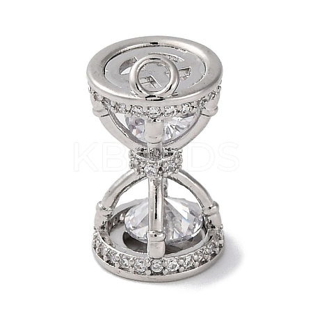 Ion Plating(IP) Brass Micro Pave Cubic Zirconia Pendants KK-U042-04P-1