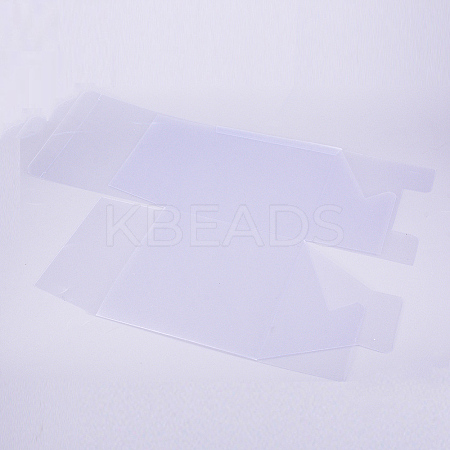 Frosted PVC Rectangle Favor Box Candy Treat Gift Box CON-WH0074-01B-1