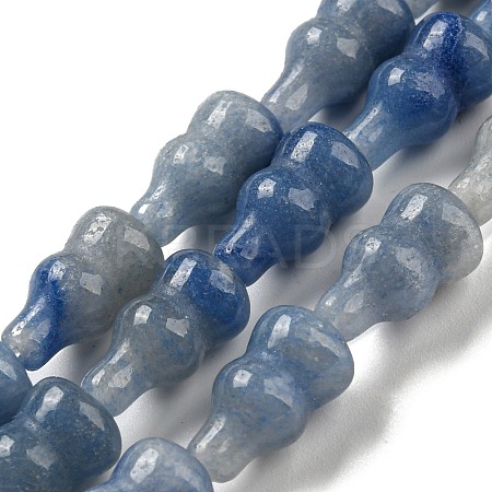Dyed & Heated Natural Blue Aventurine Beads Strands G-C039-A10-1