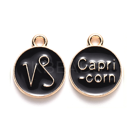 Alloy Enamel Pendants X-ENAM-S124-01B-08E-1