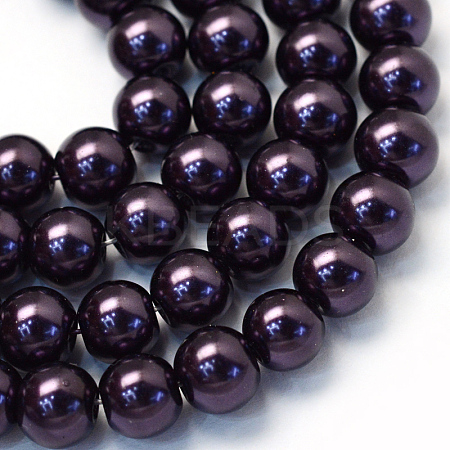 Baking Painted Glass Pearl Bead Strands X-HY-Q003-3mm-20-1