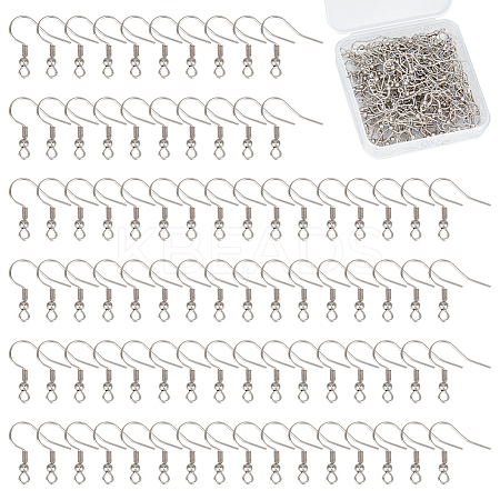 100 Pairs 316 Surgical Stainless Steel Earring Hooks STAS-UN0058-55-1