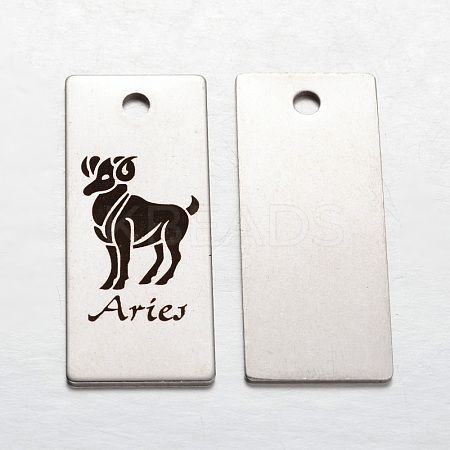 Non-Tarnish Spray Painted 201 Stainless Steel Pendants STAS-I051-H05-1