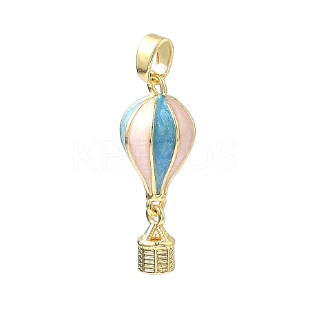 Brass Enamel Hot Air Balloon Pendants KK-H254-01G-02-1