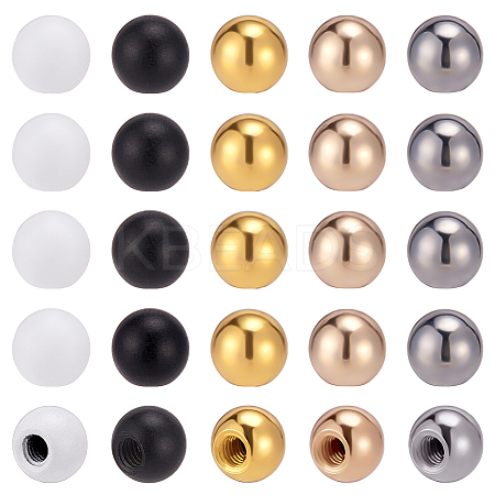 70Pcs 5 Colors Iron Round Nut FIND-BC0014-55-1