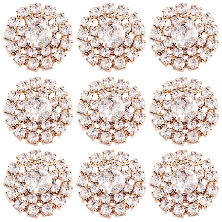30Pcs Alloy Rhinestone Cabochons ALRI-GA0001-09KCG-1