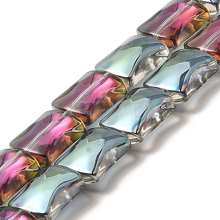 Electroplate Glass Beads Strands EGLA-H103-FR07-1