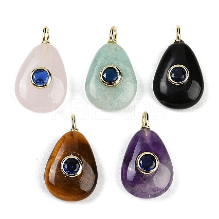 Natural Mixed Gemstone Pendants G-H322-01G-1