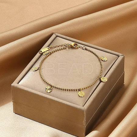 304 Stainless Steel Charm Bracelets BJEW-P372-02A-G-1