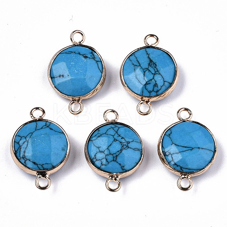 Synthetic Turquoise Links Connectors G-N326-86A-02-1