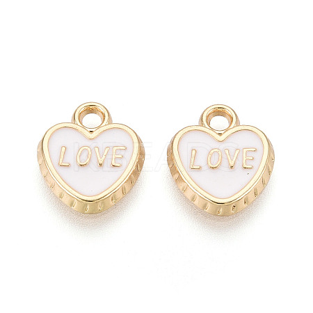 Light Gold Tone Alloy Enamel Charms FIND-N011-20KCG-1