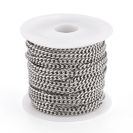 304 Stainless Steel Cuban Link Chains FIND-YS0001-20-1