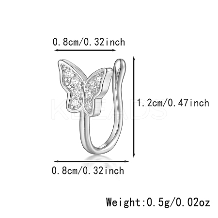 Fashionable S925 Silver Nose Clip with Star IM7825-12-1