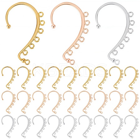 30Pcs 3 Colors Alloy Ear Cuff Findings FIND-SC0003-95-1