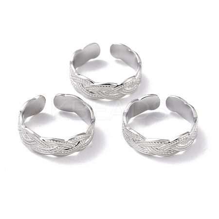 Tarnish Resistant 304 Stainless Steel Finger Rings RJEW-L102-29P-1