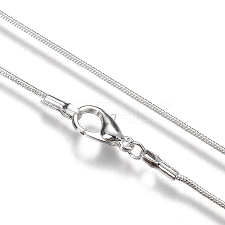 Brass Round Snake Chain Fine Necklace Making LS-NJEW-BB10854-18P-1