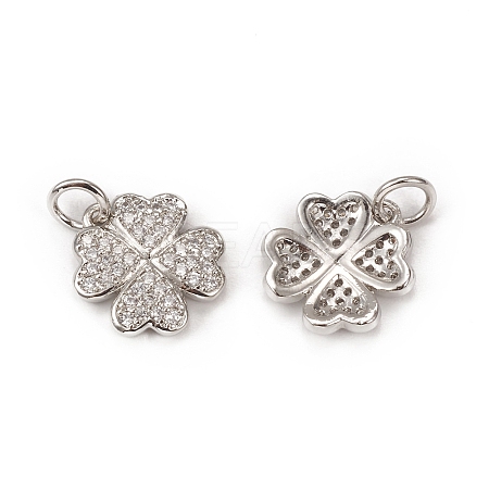Brass Micro Pave Cubic Zirconia Charms LS-KK-E068-VB112-1