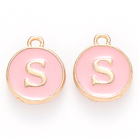 Golden Plated Alloy Enamel Charms ENAM-S118-07S-1