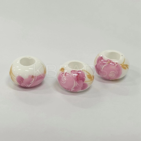 Handmade Porcelain European Beads PORC-TAC0004-03B-1