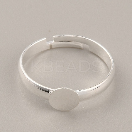 Adjustable Brass Finger Rings Components KK-WH0054-22B-S-1
