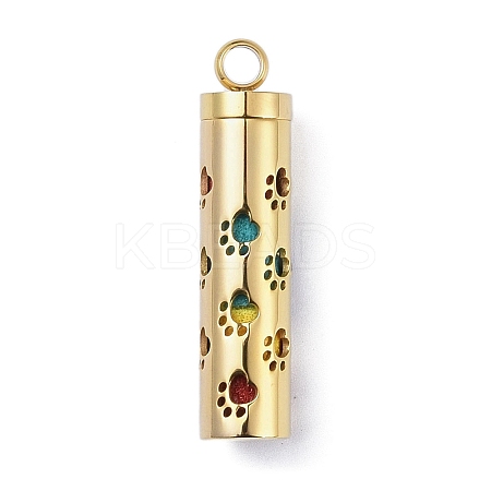 Ion Plating(IP) Openable 304 Stainless Steel Perfume Bottle Pendants STAS-D097-07G-1