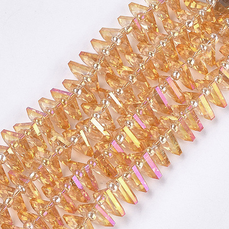 Electroplate Glass Beads Strands EGLA-S176-05B-B04-1