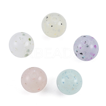 Marbled Stone Style Opaque Acrylic Beads OACR-G009-01B-1