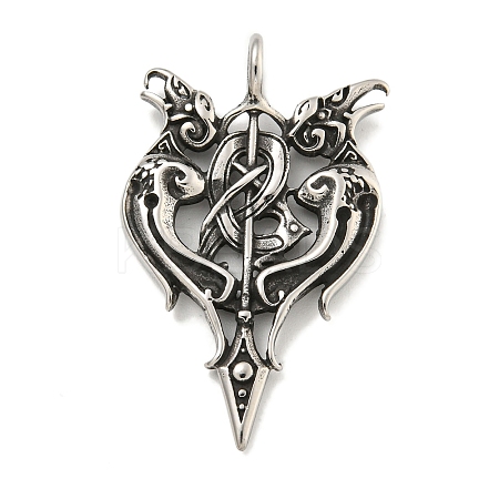 316 Surgical Stainless Steel Pendants STAS-E212-156AS-1