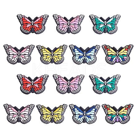 14Pcs 7 Colors Silicone Beads JX752A-1