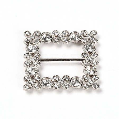 Square Alloy Buckles JEWB-WH0014-10B-1