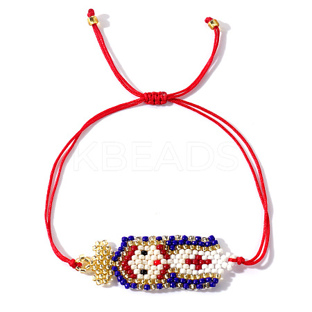 Handmade Glass Seed Bead Link Bracelets CJ0135-2-1