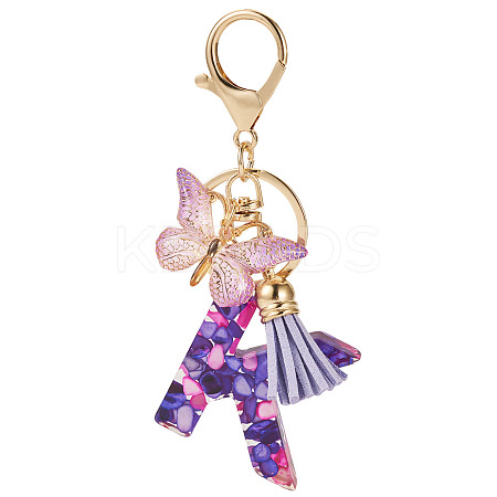 Resin Butterfly Pendant Keychains KEYC-TAC0034-03K-1