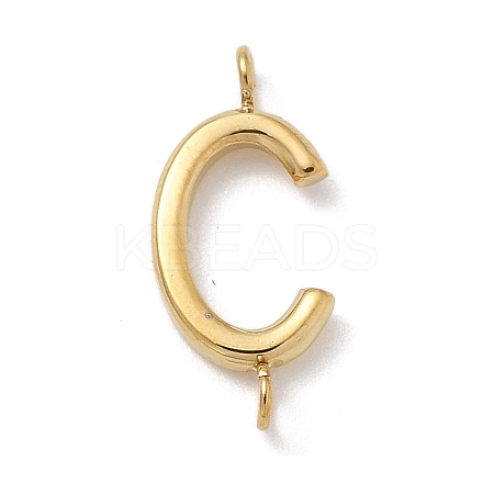 304 Stainless Steel Letter Connector Charms STAS-M108-01G-03-1