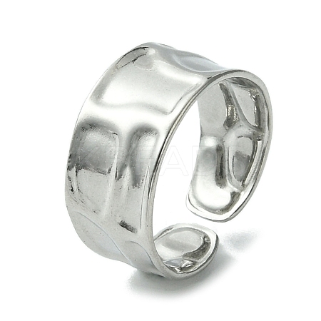 Non-Tarnish 304 Stainless Steel Open Cuff Ring LS-RJEW-L110-019P-1