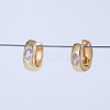 Elegant Oval Brass Hoop Earrings PF7010-1