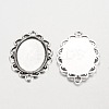 Oval Tibetan Style Alloy Cabochon Connector Settings LS-X-PALLOY-K112-15AS-RS-2