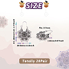 Bohemian Retro Style Alloy Dangle Hoop Earrings X1-EJEW-TAC0003-01AS-3