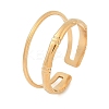 304 Stainless Steel Open Cuff Rings for Women RJEW-A056-01G-2
