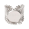 V-Shaped 304 Stainless Steel Cuff Ring Components SA-CBAC0DF-01D-P-2