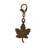 Maple Leaf Alloy Pendants Decorations Set HJEW-JM00819-3