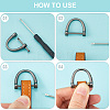 20Pcs 4 Colors Zinc Alloy Adjustable Alloy D Ring Clip Buckles for Bag Chain Strap with 2Pcs Iron Screwdriver FIND-GF0006-92-5