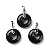 Natural Obsidian Pendants G-E059-01P-03-1